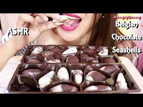 ASMR BELGIAN CHOCOLATE SEASHELLS  벨기에 초콜릿 조개 먹는