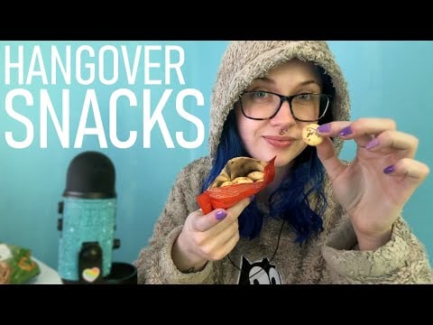 ASMR Eating Snacks Hungover (Crisps, Biscuits & Sweets) Whilst Writing 📜