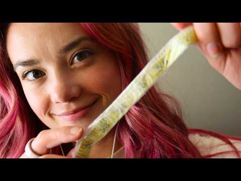 ASMR Ear & Face MEASURING Crinkly Measuring Tape Roleplay! Ear To Ear Whispered