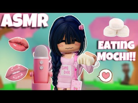 Roblox ASMR ~ Eating MOCHI Ice Cream!! (Chewy Eating Sounds 😴)