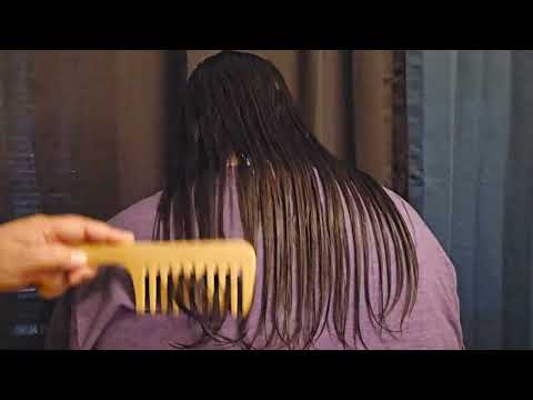 🌷 ASMR Wet Hair Brushing + Combing w/ Back Attention - Models Choice 🌷