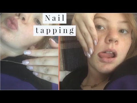 ASMR acrylic nail tapping