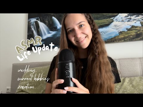 ASMR Ear to Ear Whisper Ramble  🐢 wedding story, channel update & more (Crisp Close Up Whispering)