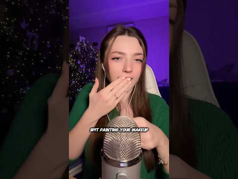 Spit painting your makeup #asmr #asmrsounds #asmrrelax #asmrsleep #relax #tingles #whispers