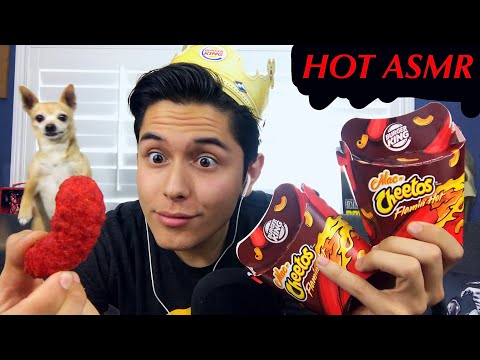 [ASMR] NEW Flamin’ HOT Mac n’ Cheetos Review! (Intense Crunchy Eating)