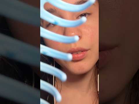 ASMR Hair brushing and clipping😌🌙
