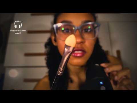 ASMR Semi Inaudível Hipnótico 🖌️ Teste de Sensibilidade com Pincéis