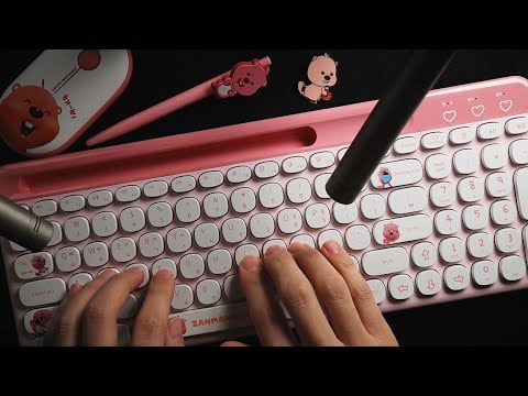 ASMR Keyboard Typing for Relaxing, Studying, Sleeping 지금 푹 자고 싶은 사람들을 위한 ASMR