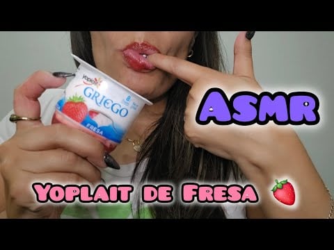 ASMR YOGURT DE FRESA #asmr 
