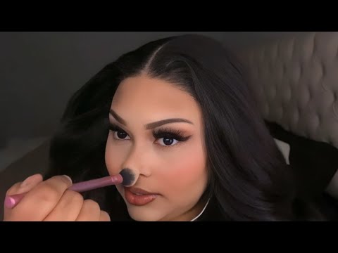 asmr| doing my makeup ♥️💄  (close whispers, tapping)