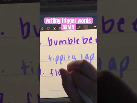 ASMR WRITING OUT TRIGGER WORDS #asmr #asmrshorts #triggerwords