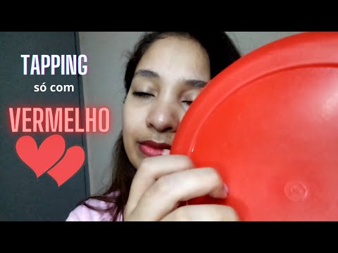 ASMR para dar soninho - Tapping bem delicadinho só em coisas vermelhas🟥