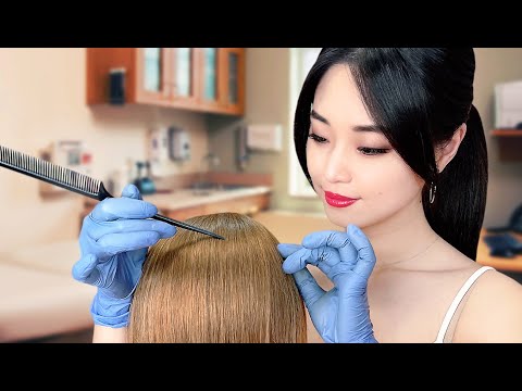 [ASMR] Doctor Scalp Check and Aloe Treatment