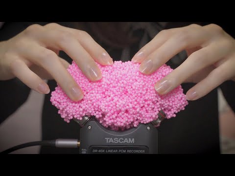 [ASMR] つぶつぶ粘土、プレイフォームの音 / 囁き声 / Playfoam / Crunchy Slime