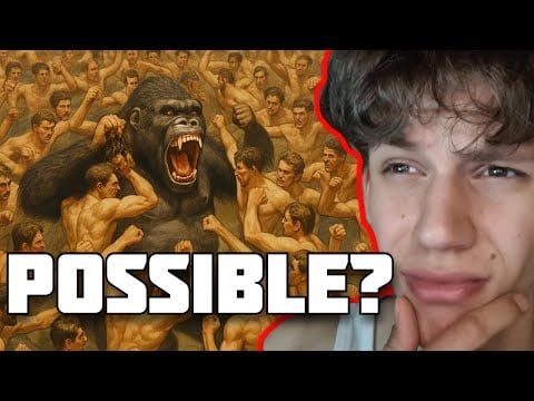 1 Silverback Gorilla🦍 vs 100 men👨‍🦰 PROFESSIONAL YAPPING ANALYSIS ASMR🤓😩