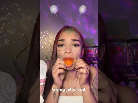 trying jelly fruit #asmr #asmrfood #jellyfruit #fypシ