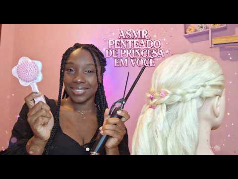 ASMR - Penteado de Princesa em Você💖✨| Sons Relaxantes para Dormir