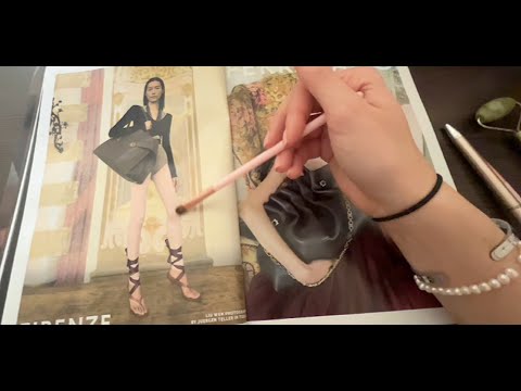 ASMR fashion magazine flip through ~ soft spoken ~ vanity fair 👠🐆👜