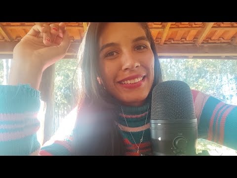ASMR AO AR LIVRE NA FAZENDA ( sons de folhas , sons da natureza.)