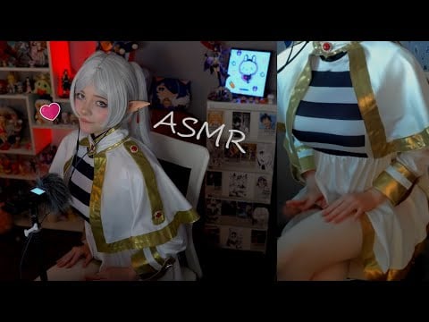 АСМР На Таскам, Неразборчивый Шепот и косплей Фрирен | Tascam Mic ASMR with Frieren 🍑