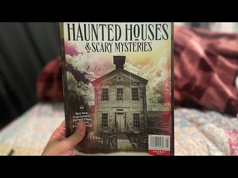 ASMR Magazine Page Turning Flipping Through Whisper - Happy Halloween- spooky