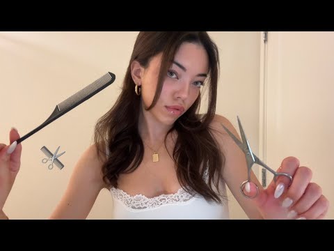 ASMR New Barber Gives You A Haircut! (she has no idea what she’s doing)