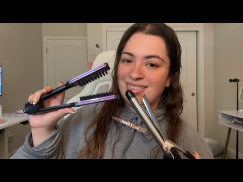ASMR| Styling your hair for your Job Interview- (hair curler sounds & personal attention🫶🏻) 