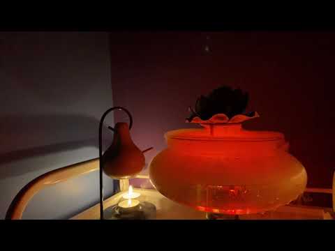 ASMR Water drop relaxing sound and colourful light