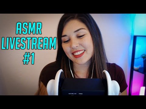 3DIO ASMR - My First ASMR Live Stream! (Various Triggers & Whispering)