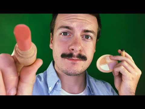 [ASMR] Doing Your Makeup with Wooden Props Role Play | Visual ASMR Triggers