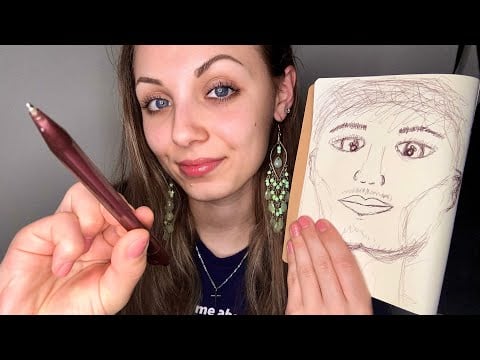 ASMR Crush Draws Your Self Portrait! ✏️ (Drawing Sounds)