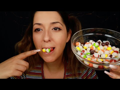 Dondurup Kurutulmuş Şekerler Yedim ● Türkçe ASMR ● Yemek Sesleri ● FREEZE DRIED SKITTLES ● MUKBANG