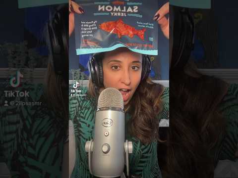 Trying Trader Joe’s Salmon Jerky ASMR Eating Sounds #shorts #asmr #eating