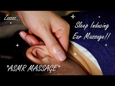 ASMR EAR MASSAGE (REAL PERSON) (VERY SOOTHING & SLEEP INDUCING) (-_-)