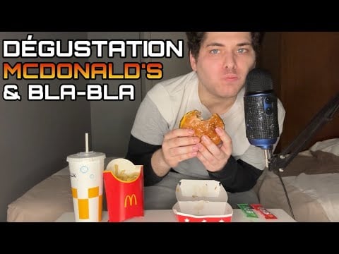 ASMR Français : DÉGUSTATION MCDONALD’S & BLA-BLA 🍔