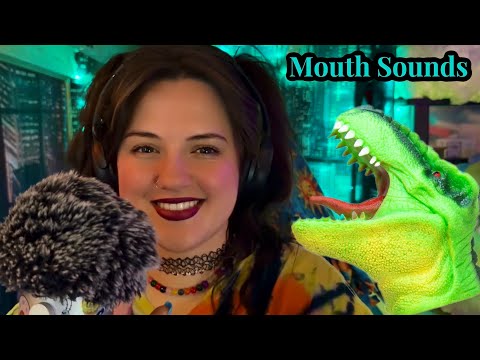 Dinosaur ASMR 🦖 Intense Mouth Sounds + Fluffy Mic Scratching