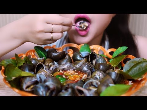 ASMR SNAILS ESCARGOT ( EXOTIC FOOD EATING SOUNDS) | LINH-ASMR