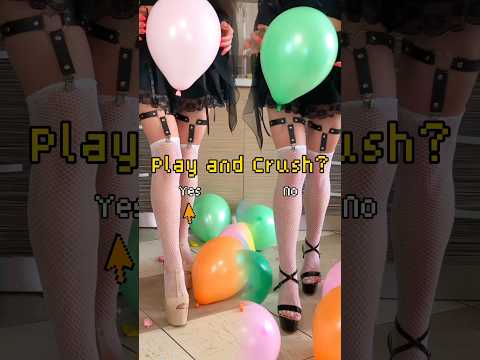 2 x Pea vs. Balloons! High Heels Crushing Things! Oddly Satisfying! ASMR