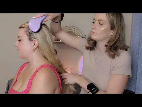 ASMR Girl At The Back Of The Class Plays With Your Hair - Brushing, Chatting & Hair Play