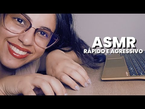 ASMR - RÁPIDO E AGRESSIVO (SONS DE UNHA NA MESA E TECLADO)