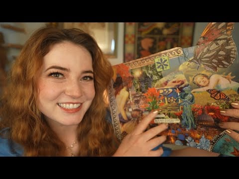 ASMR Showing You My Collages ✧ Tracing, Tapping & Art Sounds