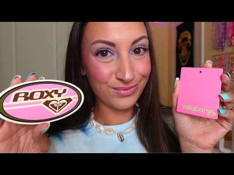 ASMR Things from My Childhood Y2K Bedroom 🌊 (tracing & tapping)
