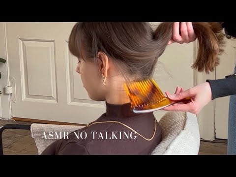 ASMR NO TALKING Gentle Scalp, Face and Neck attention | Caring for a new Mamma.