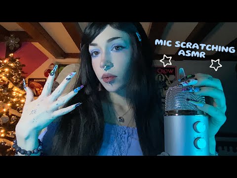 Bare Mic Scratching ASMR | Nail Tapping & Scratching, Rambling, Whispering