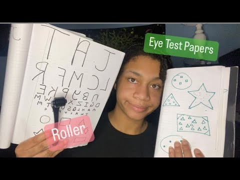 ASMR - Eye Test Sheets; Derma Roller (Kayla)