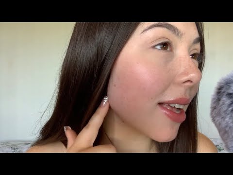 ASMR FACE TRACING + INAUDIBLE WHISPERING