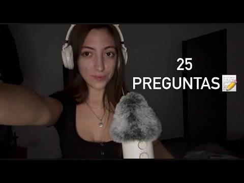 ASMR 25 preguntas personales (susurros, visuales, tapping) 