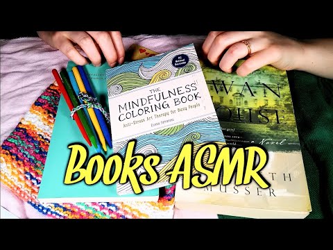 BOOK ASMR 📚 {Tapping & Scratching 🌸 Tracing - Rubbing Paper - Flipping Pages} Soft Spoken