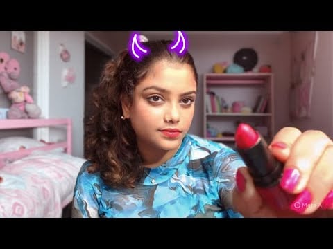 ASMR Toxic Friend Does Your Makeup 💄😈