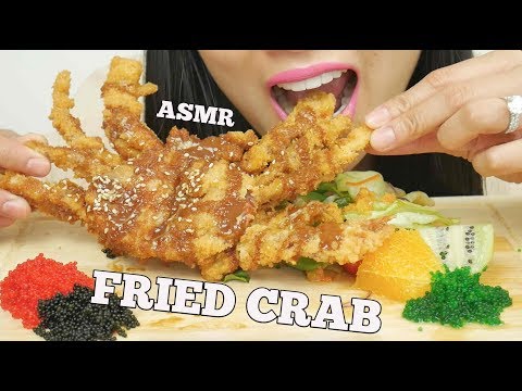 ASMR DEEP FRIED SOFT SHELL CRAB + TOBIKO EGGS (EXTREME CRUNCH EATING SOUNDS) No Talking | SAS-ASMR